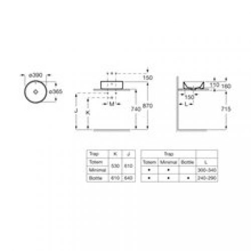 Vasque à poser sur plan Alter 39 ø – ROCA