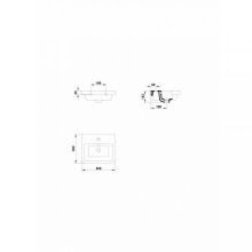 Vasque semi-encastrée Street Square 40 x 35 – GALA