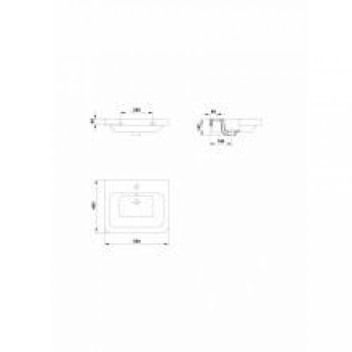 Vasque semi-encastrée Street Square 55 x 45 – GALA