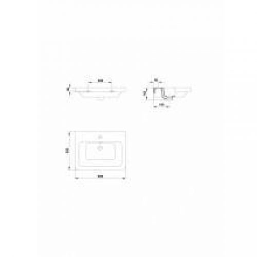 Vasque semi-encastrée Street Square 60 x 45 – GALA