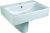 Vasque Sous Plan Ideal Standard Connect Cube Lavabo 650mm avec trop plein et trou