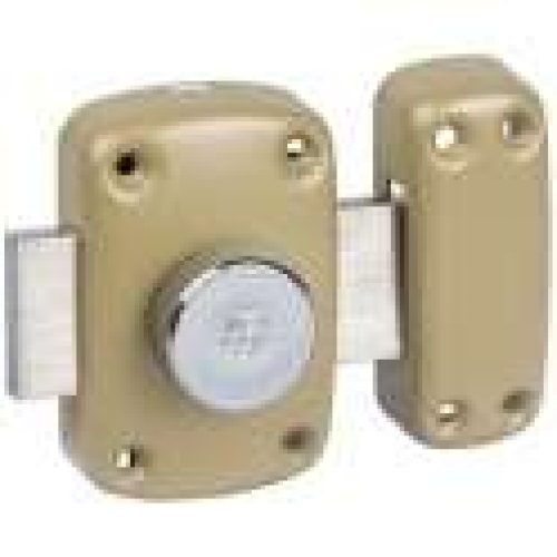 Verrou à bouton bronze – Pêne 110 mm – Cyclop – Vachette