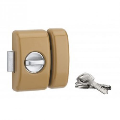 Verrou de sûreté – bouton/cylindre 45 mm – clé réversible – Universel