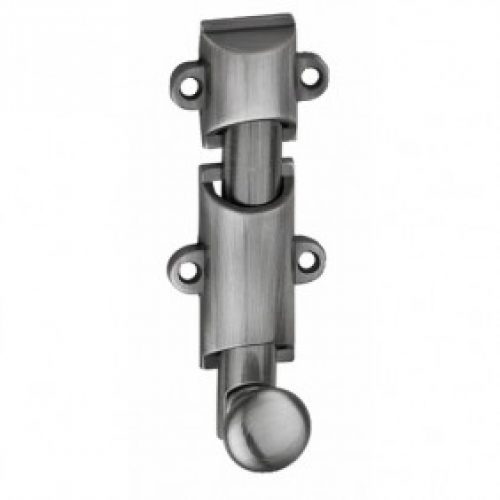 Verrou en applique – à coulisse – corps alliage – profil demi-rond