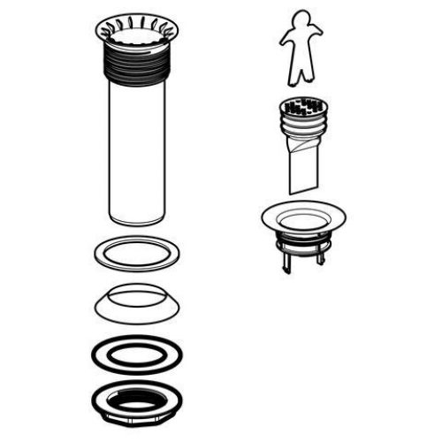 Vidage et Evacuation Robinetterie Geberit Set pour Urinoir sans eau