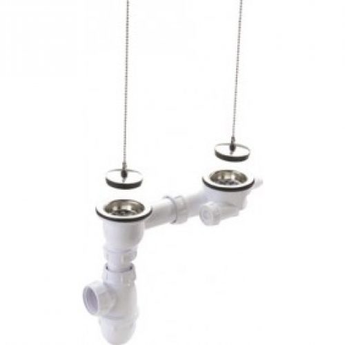 Vidage pour évier deux cuves en grès – sans trop plein