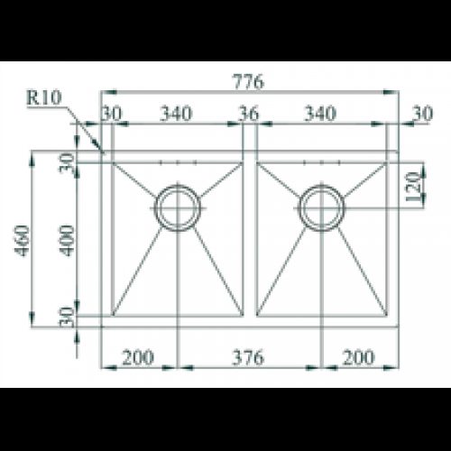 Évier Box Line 75 TEGLER