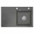 Évier de cuisine Céramique STEMA égouttoir à gauche – L 800 x l 510 x P 200 mm – Gris anthracite