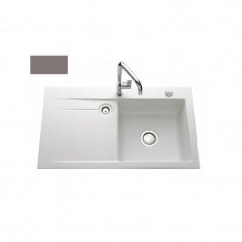 Évier de cuisine Céramique STEMA égouttoir à gauche – L 800 x l 510 x P 200 mm – Aluminium