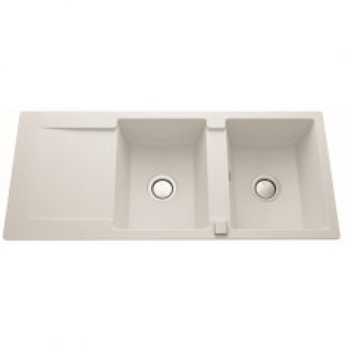 Évier de cuisine Cristalite EPURE – L 1160 x l 500 x P 181 mm – sous-meuble 80 cm – Alpina