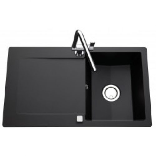 Évier de cuisine Cristalite EPURE – L 860 x l 500 x P 181 mm – Nero