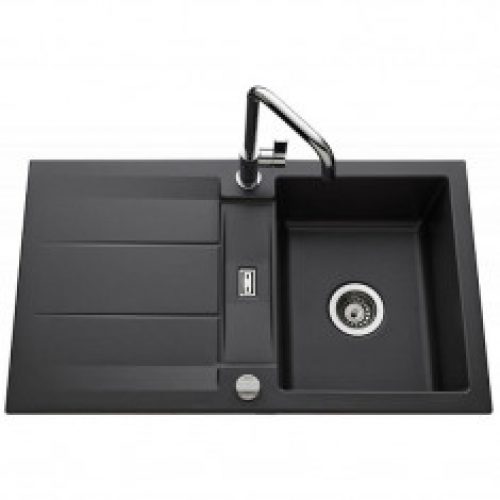 Évier de cuisine en Céramique GENEA – L 870 x l 510 x P 220 mm – Gris anthracite