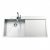 Évier de cuisine Inox lisse ROMA PLUS – L 1000 x l 520 x P190 mm – sous-meuble de 60 cm