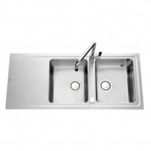 Évier de cuisine Inox lisse STROMBOLI – L 1170 x l 510 x P 195 mm – sous-meuble de 90 cm