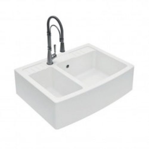 Évier de cuisine à poser en quartz MAJESTIC – L 880 x l 652 x P 245mm – Blanc