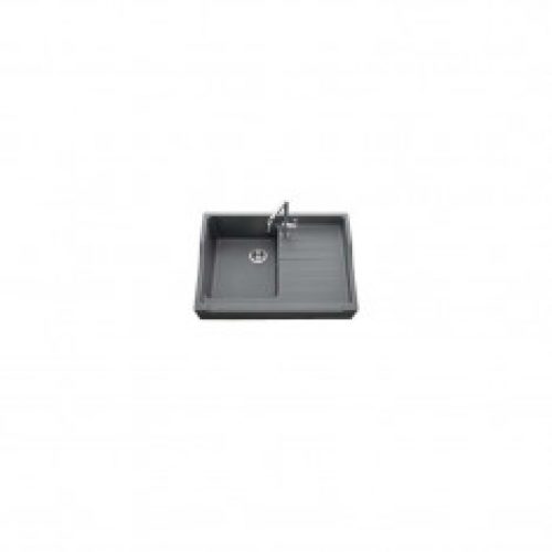 Évier de cuisine à poser en quartz SIROCO – L 900 x l 610 x P 280 mm – Gris