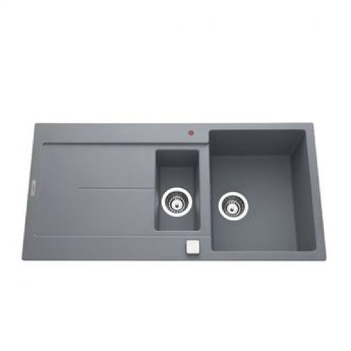 Évier granit gris Luisina TAM TAM 1 bac 1/2 – 1 égouttoir