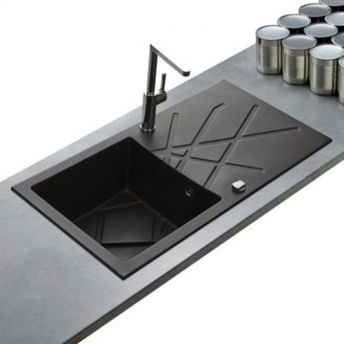 Évier granit noir Kümbad CURUBA 1 bac – 1 égouttoir