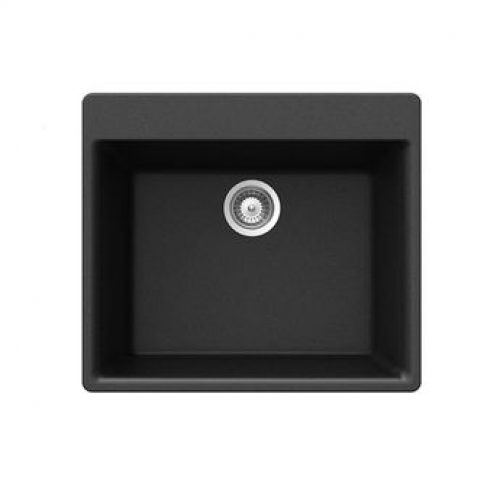 Évier granit noir Schock KAZU 1 grand bac  600×530