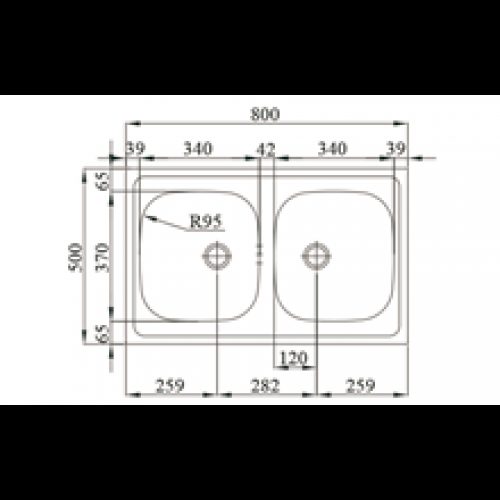 Évier Obra deux bacs TEGLER