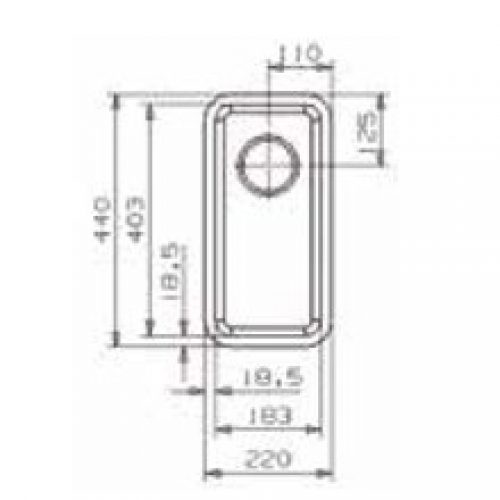 Évier Ohio 18×40 Inox Galindo