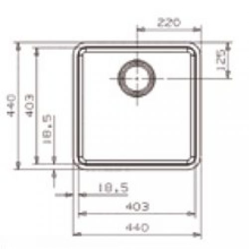 Évier Ohio 40×40 Inox Galindo