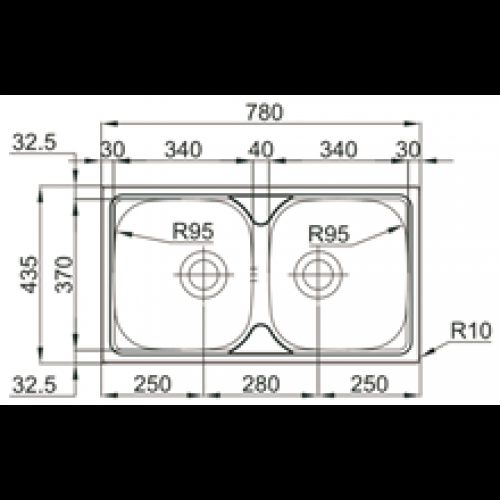 Évier Okio Line 78 Duo TEGLER
