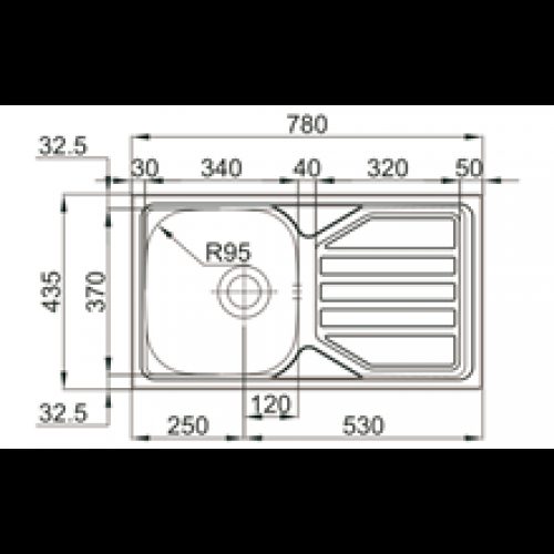 Évier Okio Line 78 Flat TEGLER