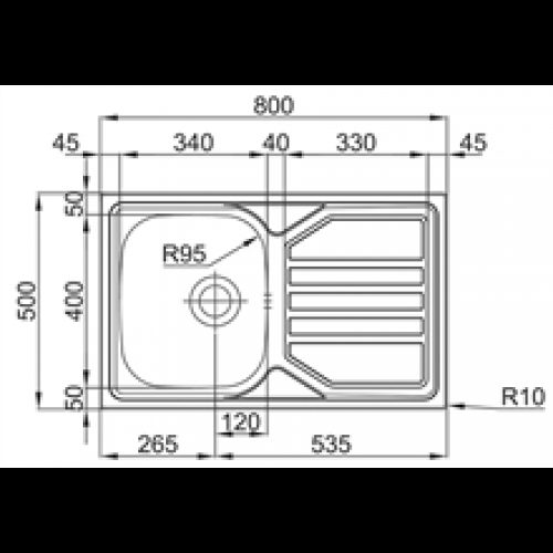 Évier Okio Line 80 Flat TEGLER