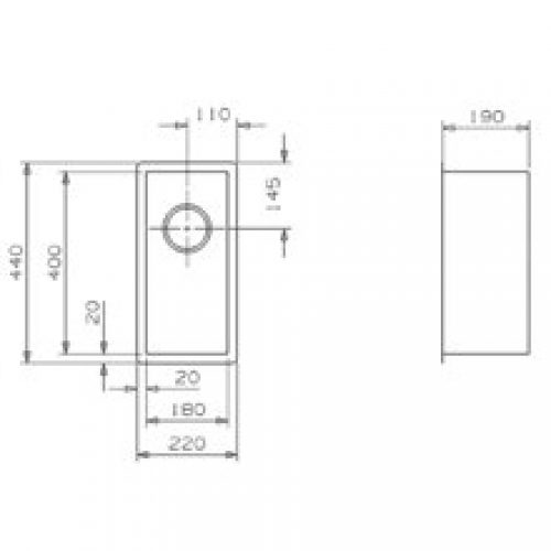 Évier Ontario 18×40 Inox Galindo