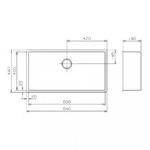 Évier Ontario 80×40 Inox Galindo