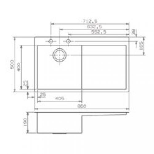 Évier Ontario L10 Inox Galindo