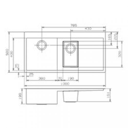 Évier Ontario L1.5 Inox Galindo