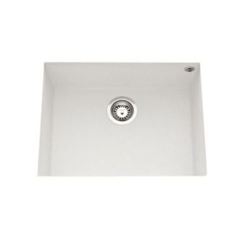 Évier sous plan granit blanc Luisina QUADRILLE 1 bac  540×440