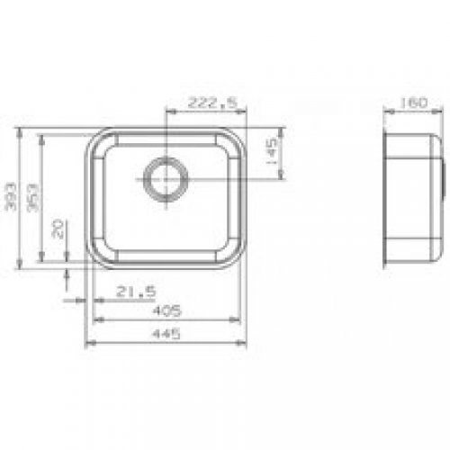 Évier spécial Colorado carré Galindo