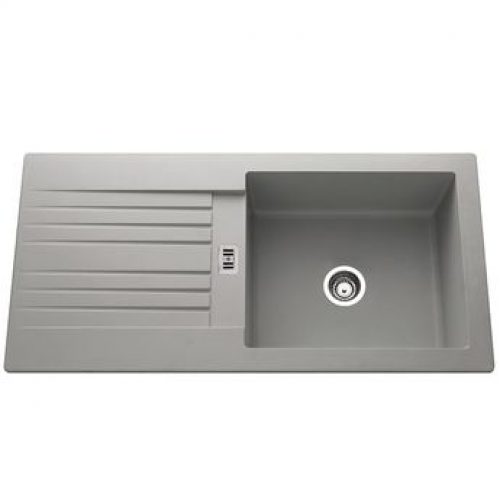 Évier synthèse béton PLUTON 1 grand bac 1 égouttoir