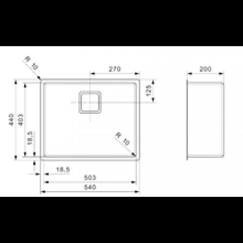 Évier Texas 50×40 Inox Galindo
