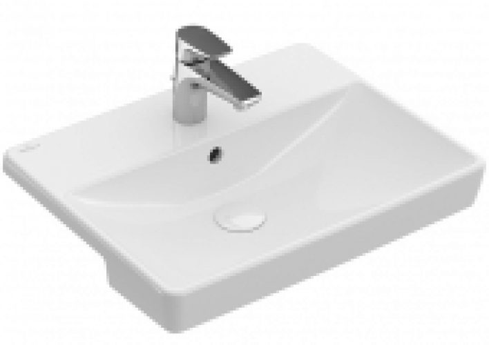 Villeroy & Boch Avento – Lavabo semi-encastrée 550×360 blanc sans CeramicPlus
