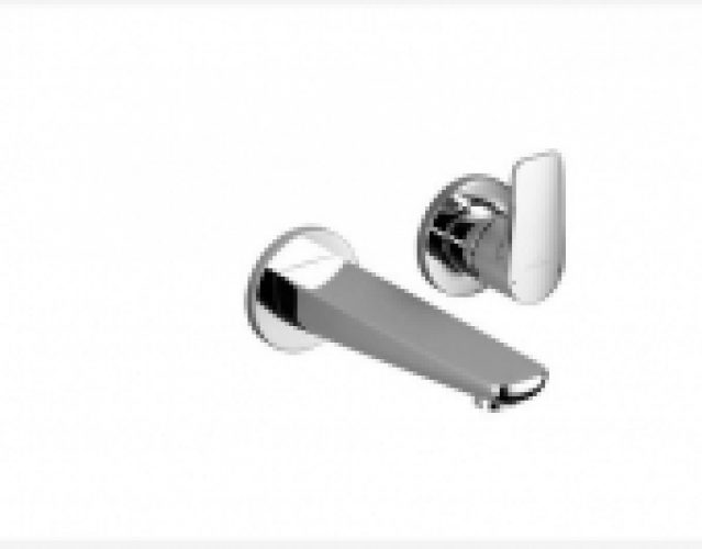 Villeroy & Boch by Dornbracht Subway – Mitigeur monocommande lavabo pour montage mural avec projection 190 mm sans garniture de vidage chrome