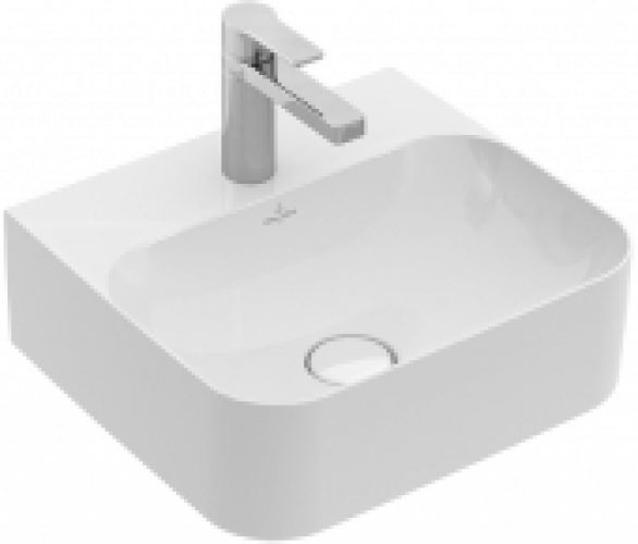 Villeroy & Boch Finion – Lave-mains 430×390 stone white avec CeramicPlus