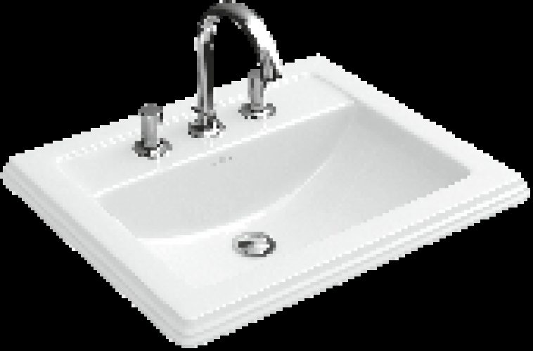 Villeroy & Boch HOMMAGE – Lavabo à encastrer par le dessus 630×525 star white avec CeramicPlus