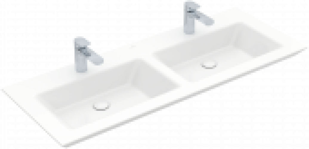 Villeroy & Boch Legato – Lavabo double pour meuble 1300×500 blanc sans CeramicPlus