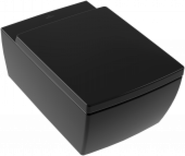 Villeroy & Boch Memento 2.0 – Cuvette suspendue à fond creux avec DirectFlush glossy black avec CeramicPlus