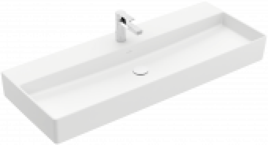 Villeroy & Boch Memento 2.0 – Waschtisch 3-Loch Armatur ohne Überlauf stone white CeramicPlus