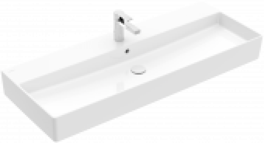 Villeroy & Boch Memento 2.0 – Waschtisch für 3-Loch Armatur mit Überlauf star white CeramicPlus