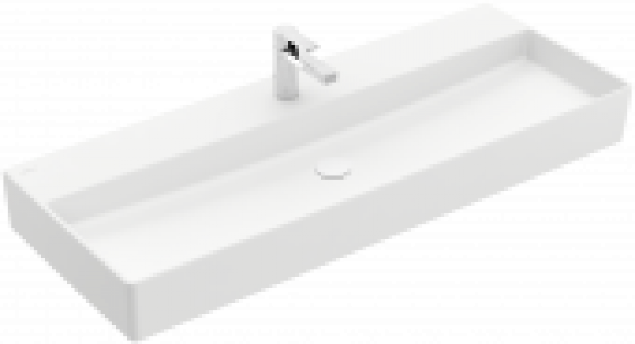 Villeroy & Boch Memento 2.0 – Waschtisch für 3-Loch Armatur ohne Überlauf stone white CeramicPlus