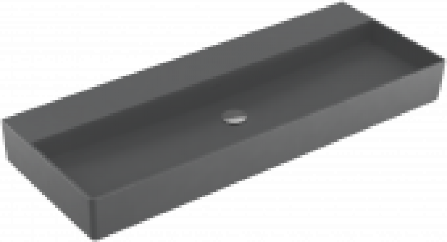 Villeroy & Boch Memento 2.0 – Waschtisch ohne Hahnloch ohne Überlauf graphite CeramicPlus