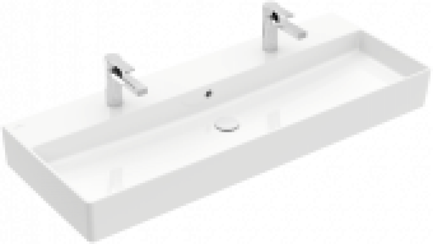 Villeroy & Boch Memento 2.0 – Waschtisch Unterseite geschliffen Eckig mit Überlauf weiß