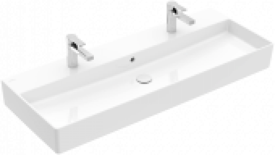 Villeroy & Boch Memento 2.0 – Waschtisch Unterseite geschliffen mit Überlauf star white CeramicPlus