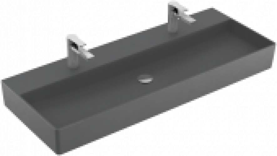 Villeroy & Boch Memento 2.0 – Waschtisch Unterseite geschliffen ohne Überlauf graphite CeramicPlus